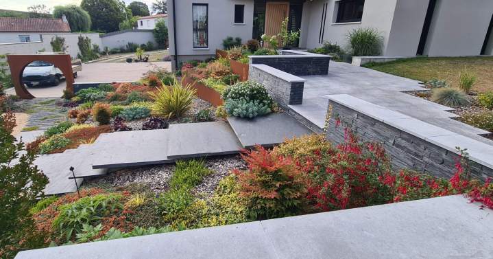 Réalisation de terrasses, allées et escaliers
