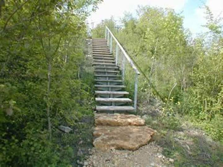Escalier métallique installé dans un environnement naturel Bressuire