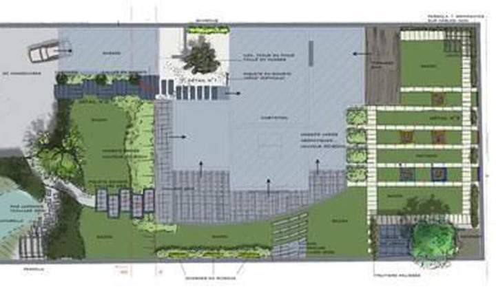 Vue d'ensemble projets d'aménagement extérieur Bressuire