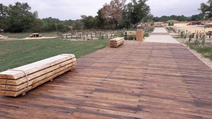 Aménagement allée en bois Bressuire