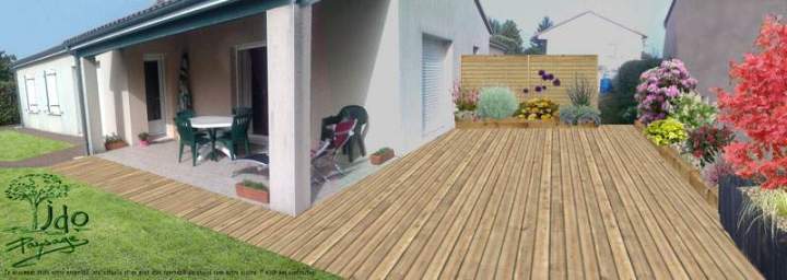 Projet création terrasse et espace vert Bressuire